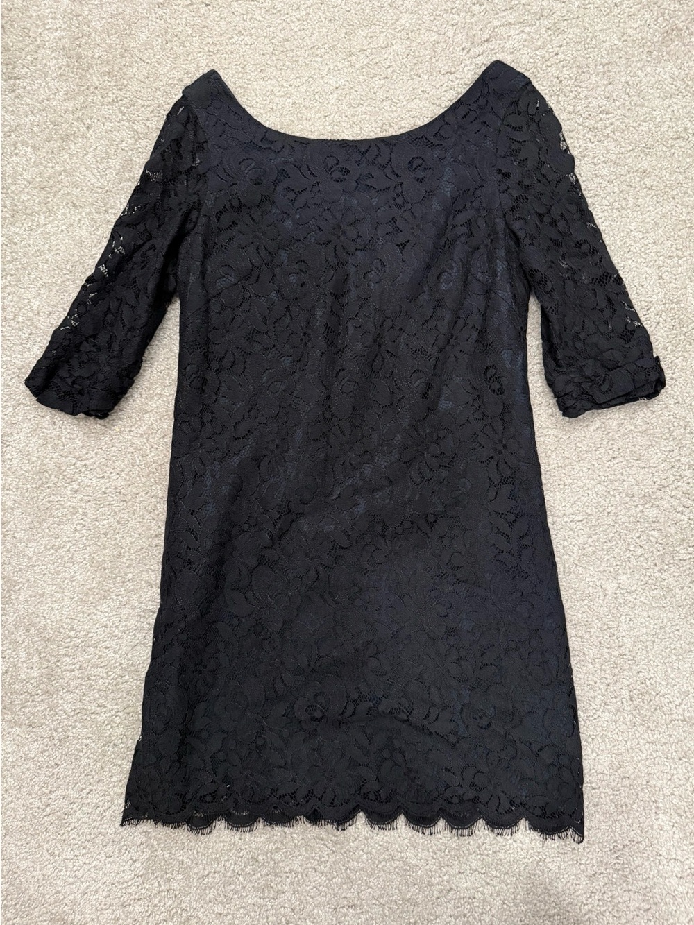 Shoshanna Black Lace Shift Dress size 6
